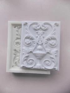 Dolls House Ornate Decorative Small Panels Silicone Rubber Mould 1 / 12 Th Scale - Picture 1 of 2