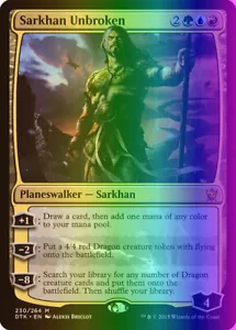 MTG Magic the Gathering Sarkhan Unbroken (230/272) Dragons of Tarkir LP FOIL - Picture 1 of 1