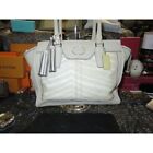 Coach Legacy Candace Leather Carryall Cream Zebra Print Satchel Handbag 23409