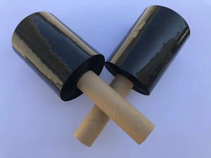 Shrink Wrap Black Stretch Film 2 Rolls 5"x1000 80 Gauge Heavy Duty - Picture 1 of 1