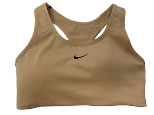 Nike Swoosh [M] Women's Padded Training/Yoga/Pickleball Bra-Nude BV3636-278 - Picture 1 of 2