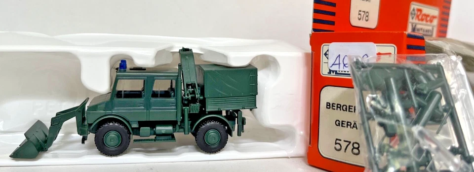 Roco 1:87 578 Unimog Bergräum-Gerät - TOP + OVP A659 - Bild 1 von 1