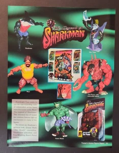 1997 THE LEGEND OF SHARKMAN Figures Everbright ~ Magazine Preview Page/PRINT AD - Picture 1 of 1