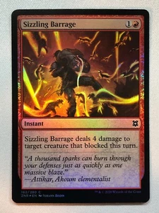 MTG Zendikar Rising Sizzling Barrage 162 Foil NM/M - Picture 1 of 1