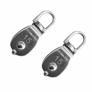 2Pcs Single Sheave Pulley Roller Durable Stainless Steel for Load Handling - Picture 1 of 12