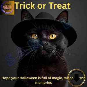 Halloween digitale Wunschkarte Trick or Treat teilen oder ausdruckbar - Bild 1 von 1