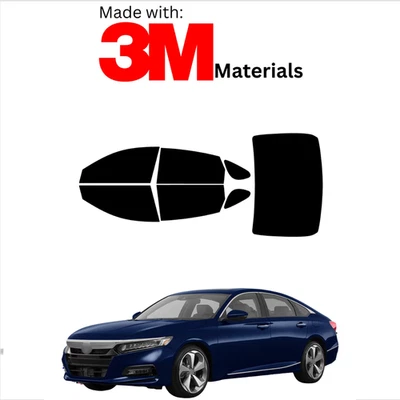 Tinte de ventana precortado para Honda Accord sedán 18-22 estable de cerámica hecho con 3M Foto 1 de 4