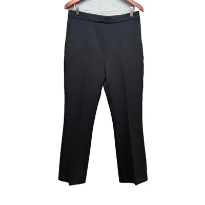 Pantalón Max Mara Nepeta Mujer 12 Negro Pierna Recta Tiro Alto Carrera Nuevo Foto 1 de 4