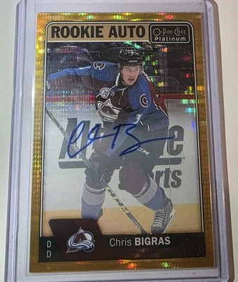 2016-17 O-pee-chee Platinum R-CB Chris Bigras radiocontrol novato automático oro sísmico/25 Foto 1 de 2