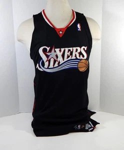 2007-08 Philadelphia 76ers Blank Game Issued Black Jersey 44 + 2 L 90 - Picture 1 of 5