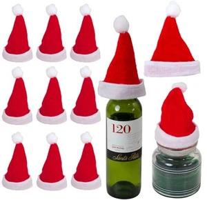 Iconikal Mini Felt Santa Hats Decorations, Red, 12-Pack - Picture 1 of 9