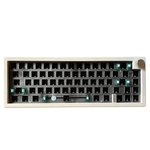 BOYI GMK67 67-Key RGB Mechanical Keyboard Kit White Case w/ Knob Hot-Swap - Picture 1 of 6