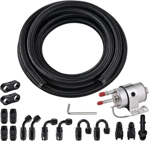 EVIL ENERGY 6AN Kit Ligne de Carburant avec LS Swap Filtre Régulateur 58PSI Noir - Photo 1/9