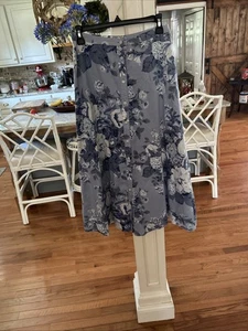 Ralph Lauren Blumen Knopfleiste 100% Baumwolle Prärie Rock Größe 4 Vintage - Bild 1 von 6