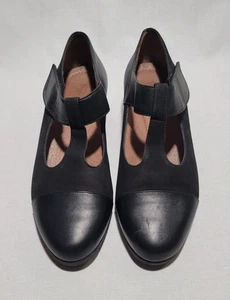 BEAUTIFEEL WOMENS BLACK LEATHER PUMPS 6050 SIZE 39 EU 9.5 US 1-1/4" HEEL - Picture 1 of 14