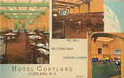 Cortland Ny Hotel Cortland Landschaften 1937 Leinen Postkarte