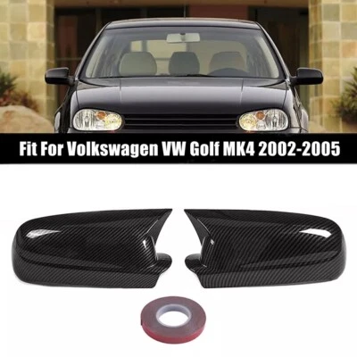 Tapa de cubierta de espejo retrovisor lateral de fibra de carbono OX para Volkswagen VW Golf MK4 2002-2005 Foto 1 de 4