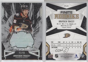 2022-23 SPx Finite Rookies Silver Spectrum /49 Brayden Tracey #F-21 Rookie RC