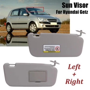 For Hyundai Getz 02-12 Pair Car Left+Right Side Sunvisor Sun Visor Shade Grey AU - Picture 1 of 8
