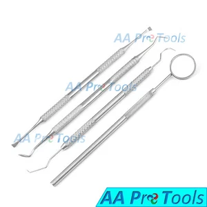 4 Pcs Basic Dental Tooth Pick Pic Prove Set Kit Stainless Steel Hygiene PR-414 - Picture 1 of 3