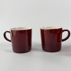 Le Creuset Rhone Red Stoneware Mugs 12 oz Set of 2 – Durable Coffee & Tea Cups - Picture 1 of 5