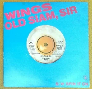 McCARTNEY WINGS " OLD SIAM SIR " SUPER ORIG UK PIC SLEEVED COPY 1A STAMPER - Picture 1 of 6