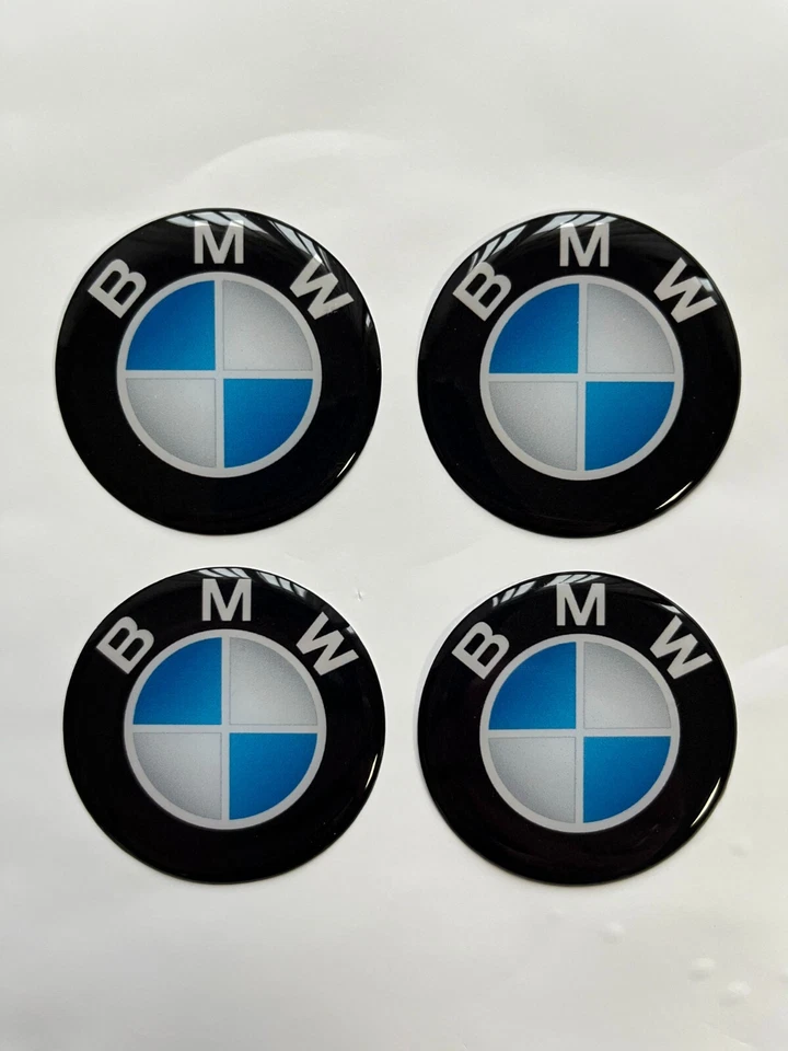Set of 4 pcs BMW Center Wheel Cap Stickers Decal Rims Emblem Logo Gas Tank — 第 1/1 张图片