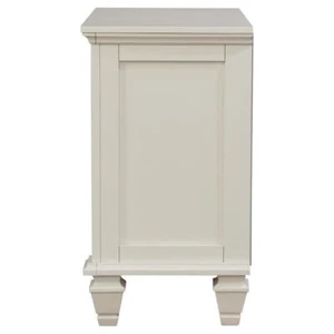 Coaster Sandy Beach Coastal 3-Drawer Wood Nightstand in White - Picture 1 of 11