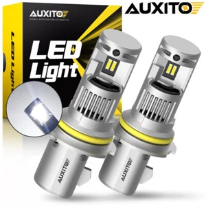 AUXITO 9004 HB1 LED Headlight Bulbs Kit High Low Beam Replace Halogen 100W 6500K - Picture 1 of 12