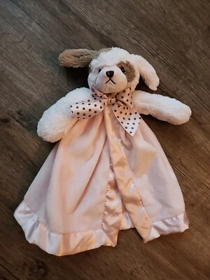 Bearington Lovey Bebé ROSA PERRO Cachorro Manta de Seguridad Juguete Suave Felpa Lunares Foto 1 de 4