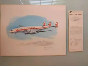 Nixon Galloway Print United Airlines Collector 1979 Lockheed L-049 Constellation - Picture 1 of 9