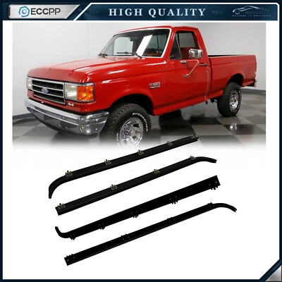 For 1987-1996 Ford F150 2-Door Inner & Outer Front Door Window Seal Belt Molding - Image 1 of 4