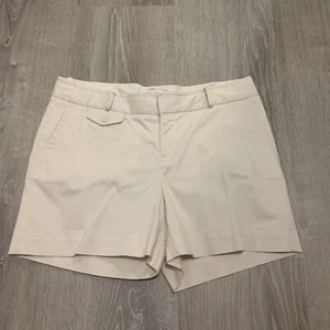 Banana Republic Womens Shorts Sz 8 Tan Beige Martin Fit Chinos Stretch - Picture 1 of 19