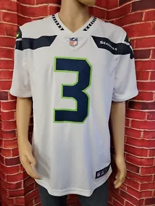 NIKE ON FIELD #3 RUSSELL WILSON SEATTLE SEAHAWKS NFL JERSEY WHITE Sz L NWT #WM1 - Picture 1 of 12