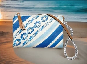 Brighton CRUZ Chain Nautical Leather Pouch Purse E5339N List $195 NWT - Picture 1 of 4