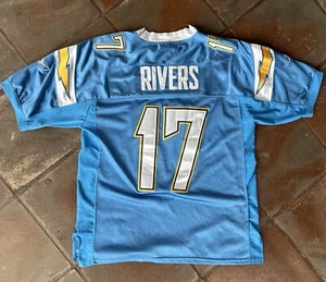 Vintage Reebok NFL Jersey San Diego Chargers Phillips Rivers #17 Size 52 XL - Picture 1 of 8