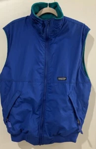 Vintage Patagonia Vest Synchilla Fleece Lined Nylon Shell Zipper Pockets m - Picture 1 of 8