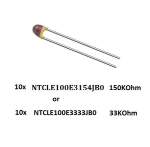 150KOhm,33KOhm NTC Thermistor Radial NTCLE100 - Picture 1 of 1