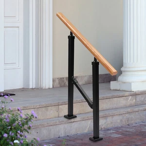 Carbon Steel Handrail for Outdoor, 92*18*8cm, 2-Step Staircase Handrail - Picture 1 of 18