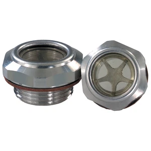 HYDRAULIC OIL/FILTERS & ACCESSORIES - G1/2 ALUMINIUM OIL LEVEL SIGHT GLASS 1-029 - Picture 1 of 1