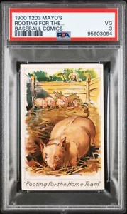 1900 T203 Mayos Cut Plug Baseball Comics (PSA 3 VG) "Rooting For The Home Team" - Picture 1 of 3