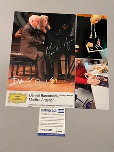 MARTHA ARGERICH - DANIEL BARENBOIM foto firmata di persona 8 x 12 + foto + ACOA - Foto 1 di 2