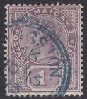Jamaica 1889 Sg27 1D Purple & Mauve Fine Used Kingston Cds