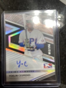 2020 Elite Extra Edition Signatures Yoelin Cespedes Holo Rookie Auto Card