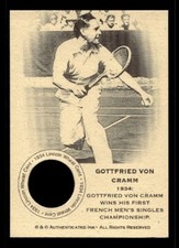 #TN0265 GOTTFRIED VON CRAMM 1934 Penny Collector Tennis Coin Card
