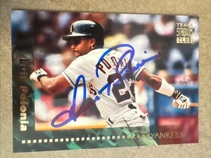 1994 Team Stadium Club #208 LUIS POLONIA Signed AUTOGRAPHED New York Yankees - Picture 1 of 2