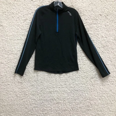Camisa Top Saucony Mediana Negra 1/4 Cremallera Cuello Simulado Manga Larga Atlética Para Mujer M Foto 1 de 4