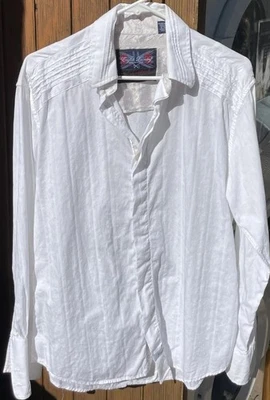 ENGLISH LAUNDRY SCOTT WEILAND Men’s L/S Embroidered White Shirt Men’s Small - image 1 of 4