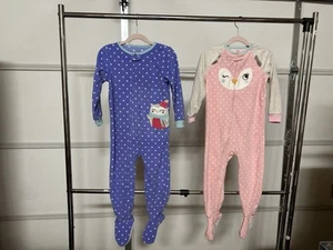 Girls Carters Zip Up Footsie Pajamas ~ Size 4T - Picture 1 of 1