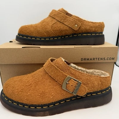Dr. Martens Isham Mule - Gamuza marrón nuez moscada con siesta larga Foto 1 de 4